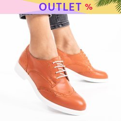 Pantofi portocalii piele naturtala 2sp11698np